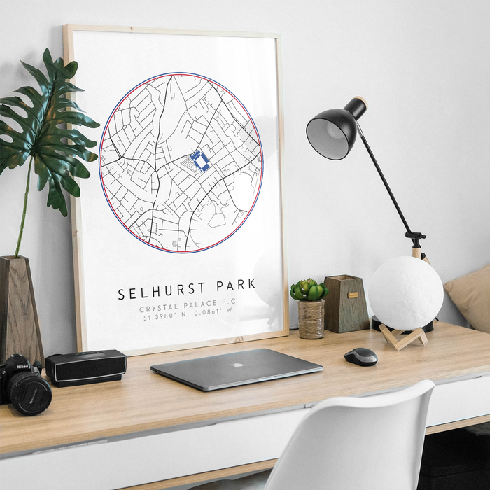 Selhurst Park Stadium Map Poster