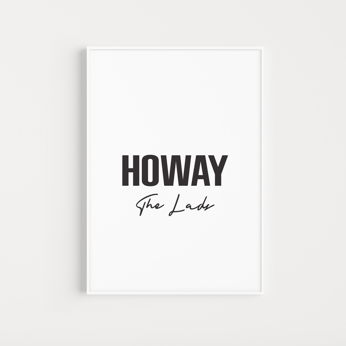 Newcastle United "Howay The Lads" Chant Poster
