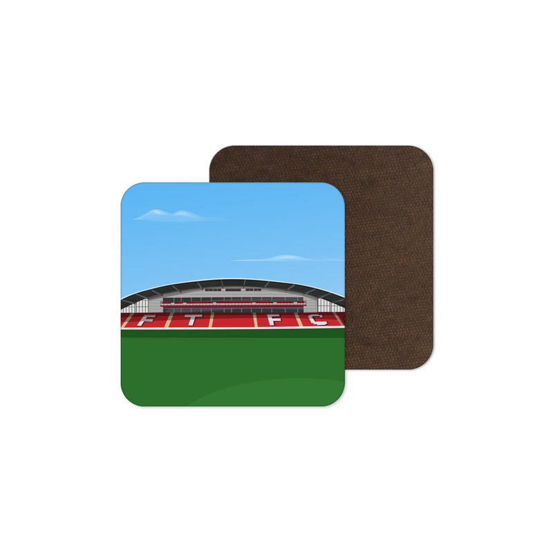 highbury stadium vector art coaster fleetwood town gift
