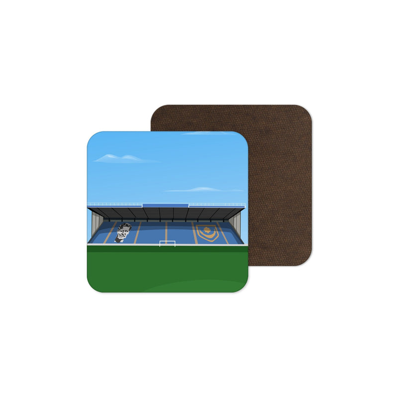 fratton park stadium vector art coaster portsmouth gift
