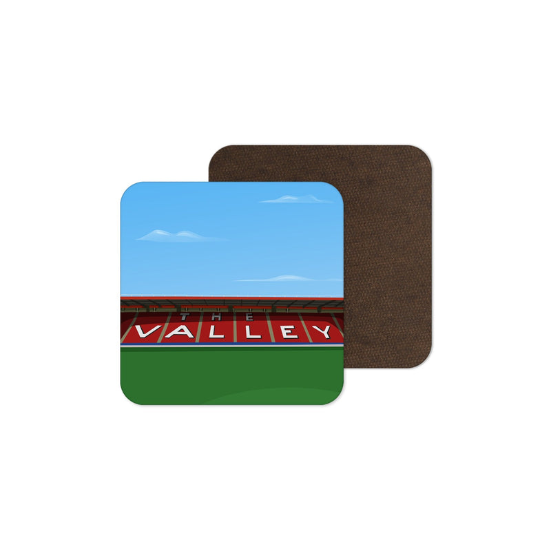 the valley stadium vector art coaster charlton athletic gift