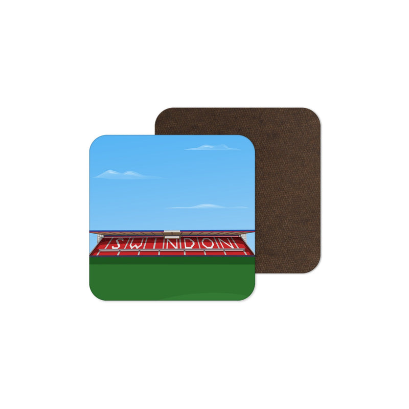 the county ground stadium vector art coaster swindon town gift