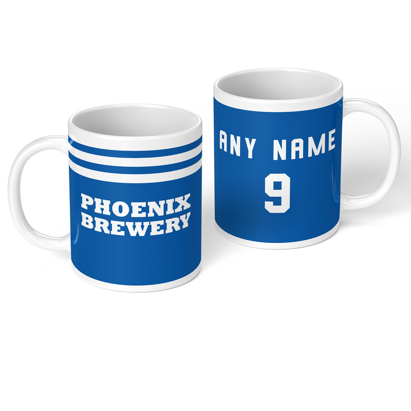 personalised brighton 1985 personalised kit ceramic mug name number
