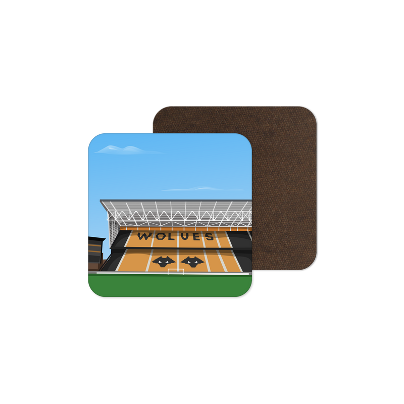 molineux stadium vector art coaster wolves gift