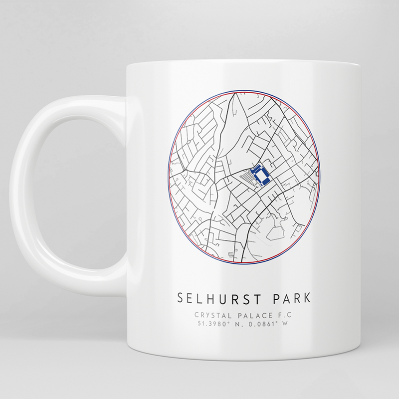 selhurst park stadium map mug crystal palace gift