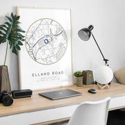 leeds united elland road stadium map poster