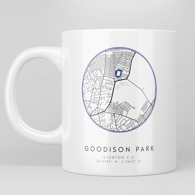 goodison park stadium map mug everton gift