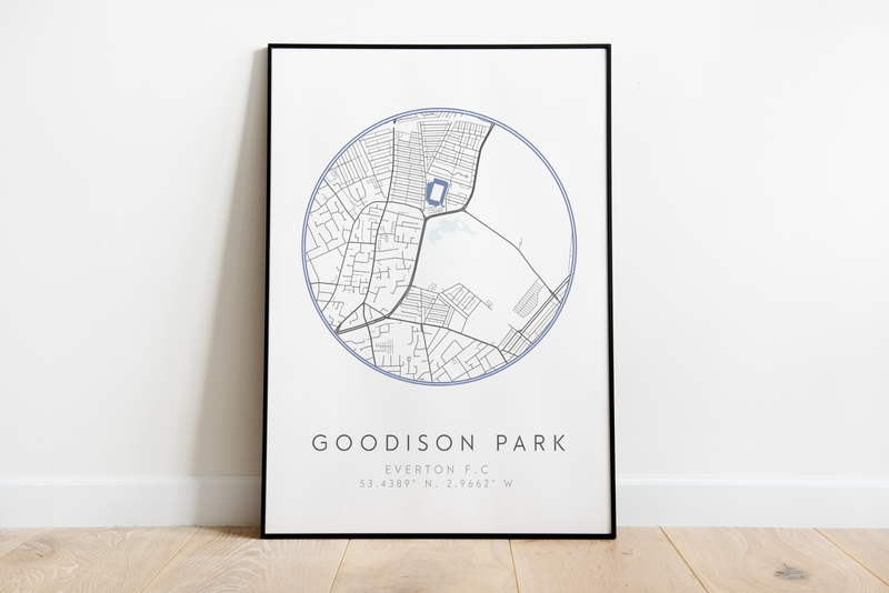 Everton - Goodison Park Stadium Map Poster