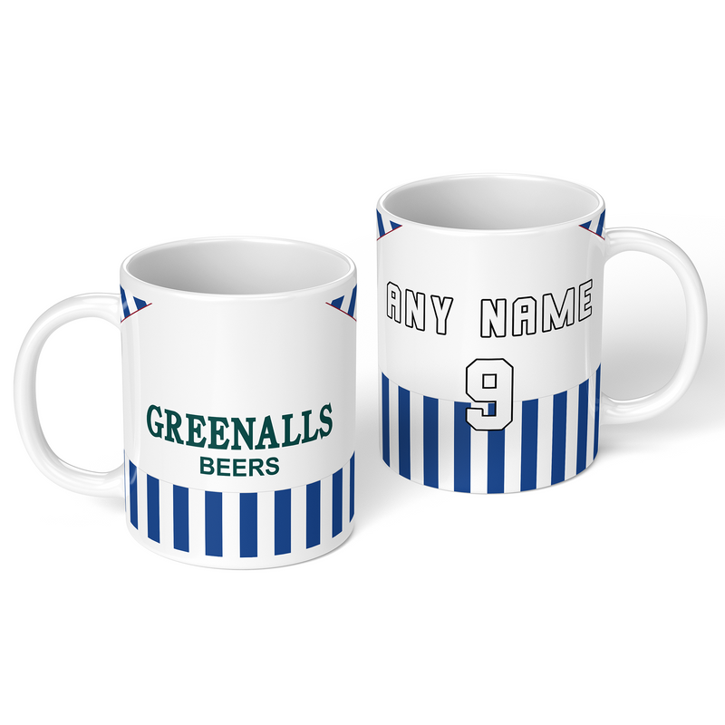 personalised huddersfield 1987 personalised kit ceramic mug name number