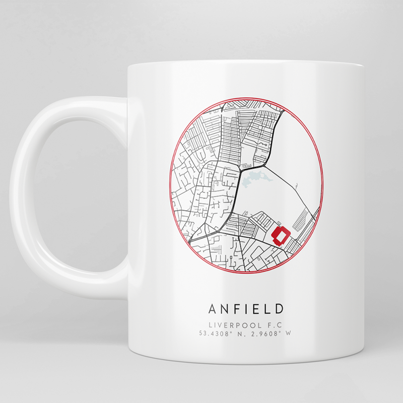 anfield stadium map mug liverpool gift