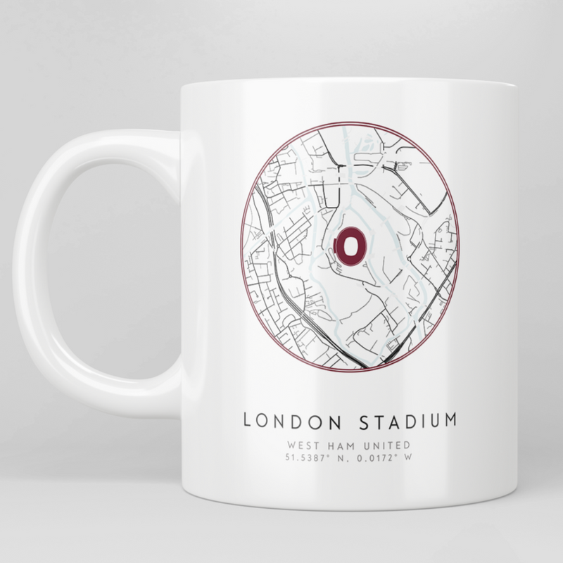 london stadium map mug west ham gift
