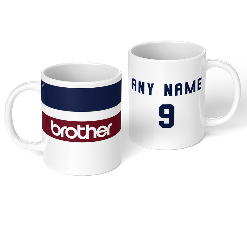 personalised man city 1997 personalised kit ceramic mug name number