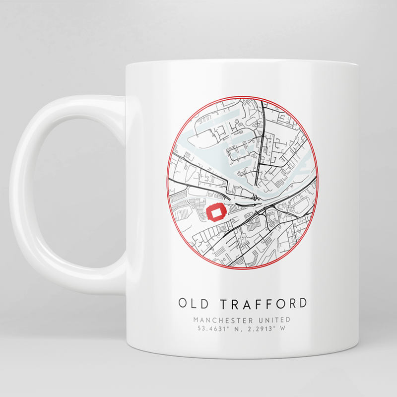 old trafford stadium map mug manchester united gift
