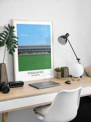 milton keynes dons stadium mk stadium poster