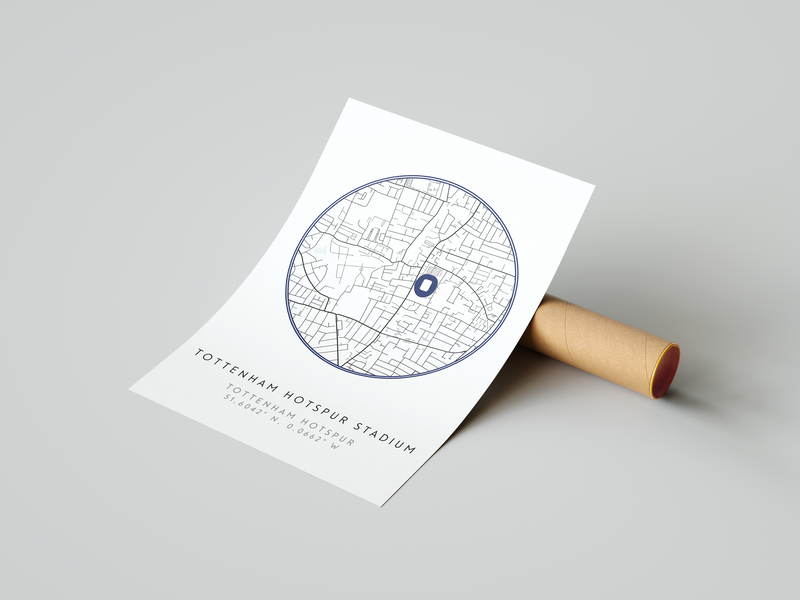 Tottenham Hotspur - Tottenham Hotspur Stadium Map Poster