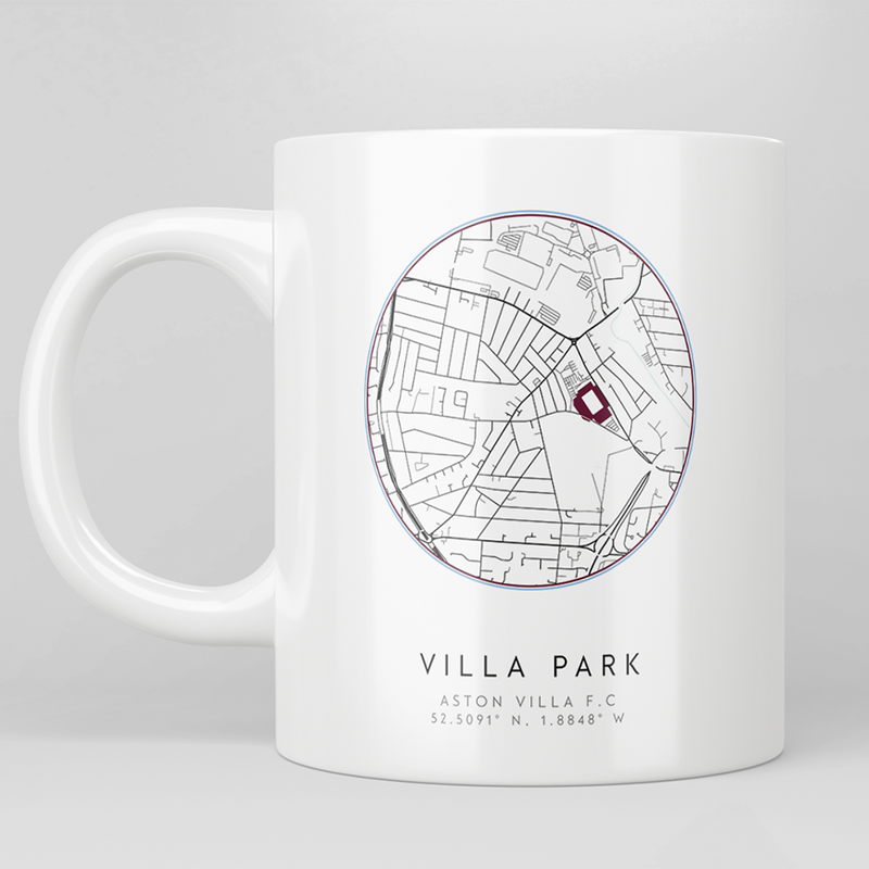 villa park stadium map mug aston villa gift