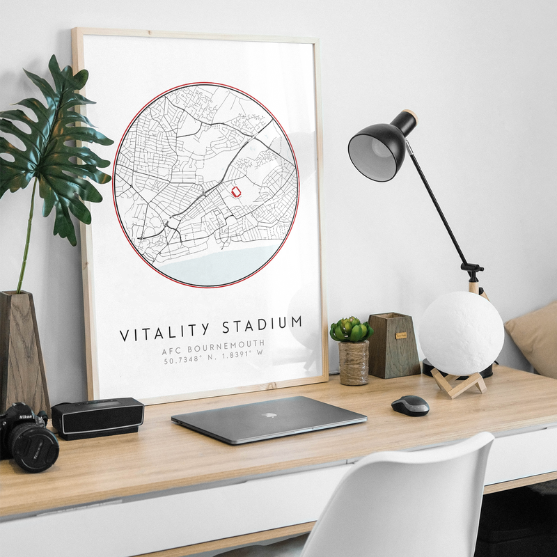 bournemouth vitality stadium map poster