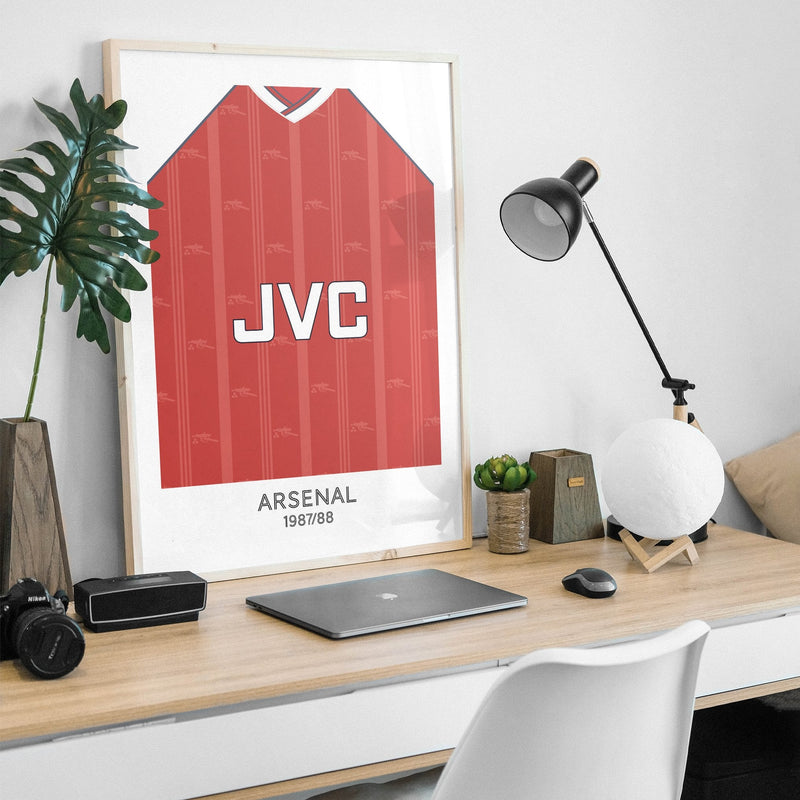 arsenal 1988 home retro kit poster print