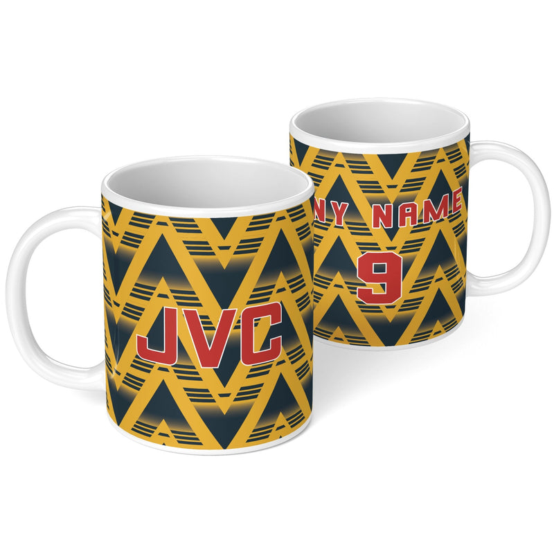 personalised arsenal 1992 away personalised kit ceramic mug name number