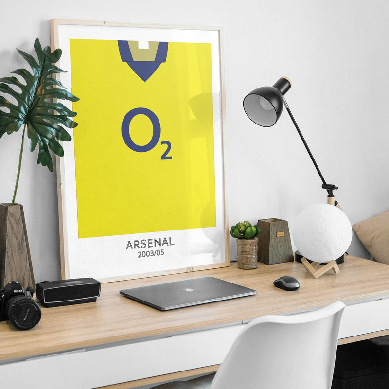 arsenal 2003 away retro kit poster print