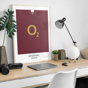 arsenal 2005 home retro kit poster print