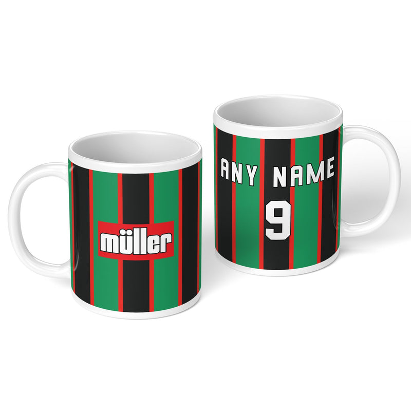 personalised aston villa 1993 away personalised kit ceramic mug name number