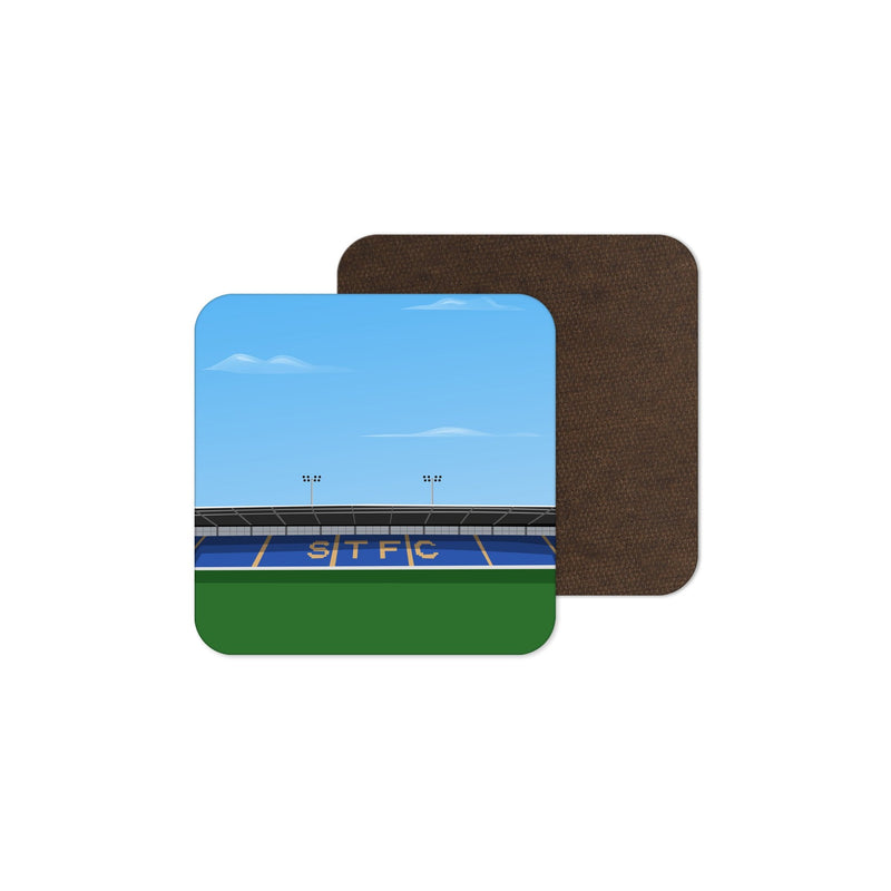 new meadow stadium vector art coaster shrewsbury town gift