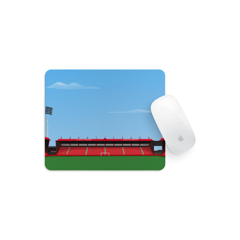 vitality stadium vector art mouse mat bournemouth gift
