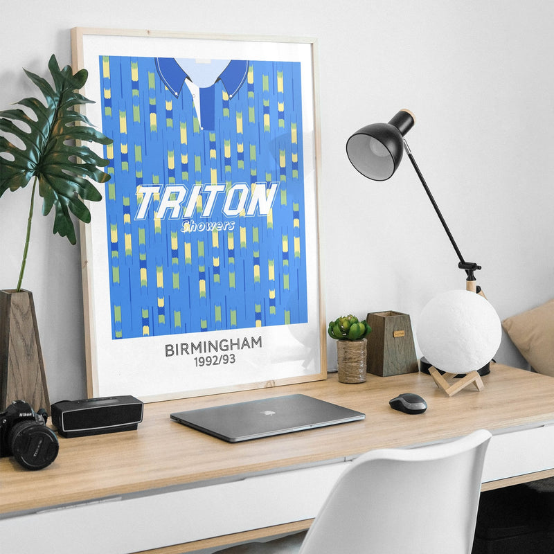birmingham 1992 retro kit poster print