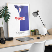 blackburn 1994 retro kit poster print