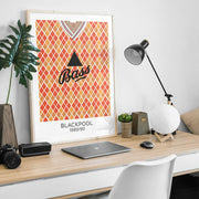 blackpool 1989 retro kit poster print