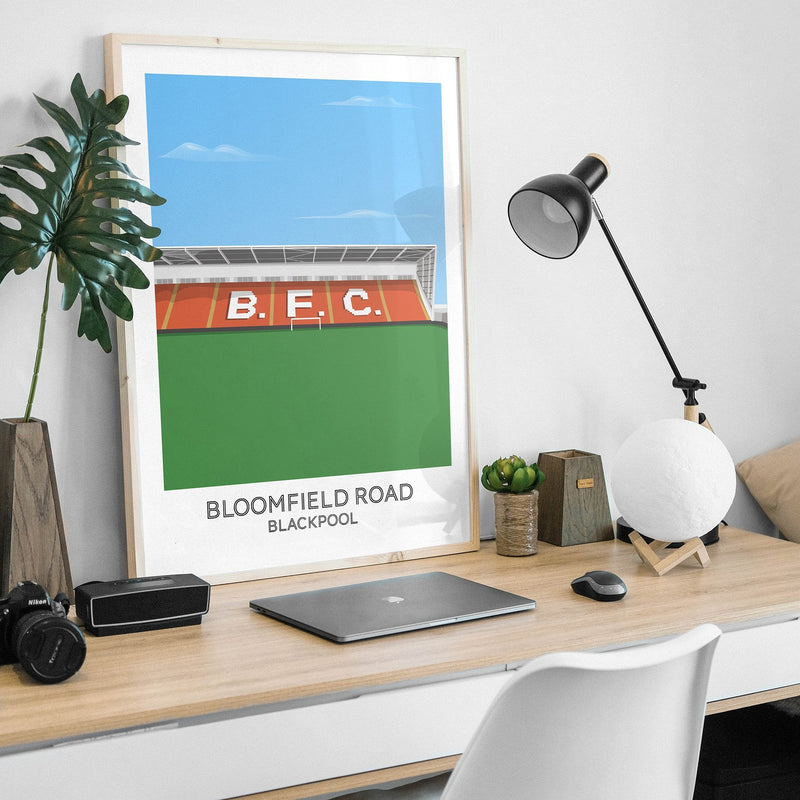 blackpool bloomfield road stadium poster
