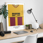 bradford 1987 retro kit poster print