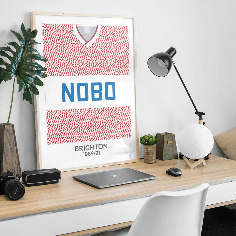 brighton 1989 away retro kit poster print