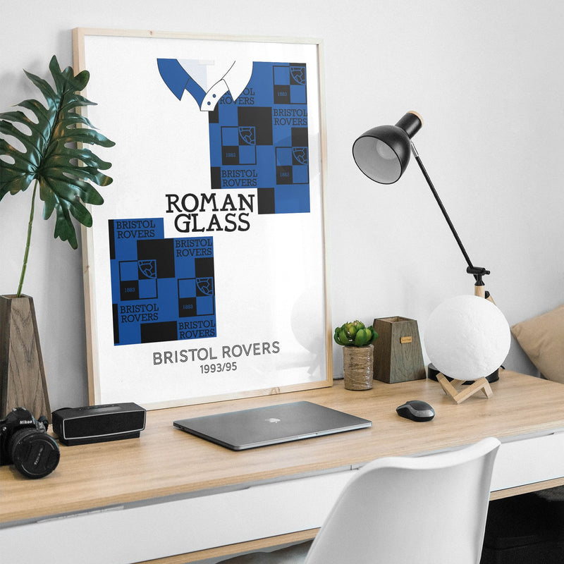 bristol rovers 1995 retro kit poster print