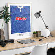 cardiff 1992 retro kit poster print