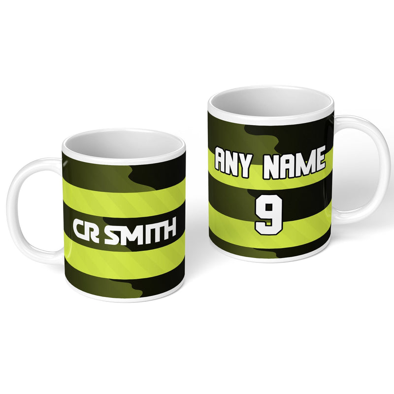 personalised celtic 1996 personalised kit ceramic mug name number