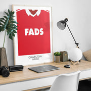 charlton 1981 retro kit poster print