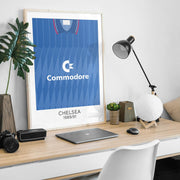chelsea 1989 home retro kit poster print