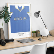 chelsea 1997 home retro kit poster print