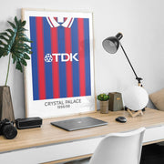 crystal palace 1996 home retro kit poster print