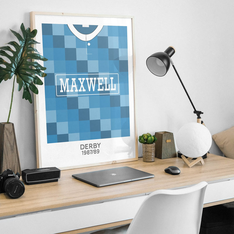 derby 1987 retro kit poster print
