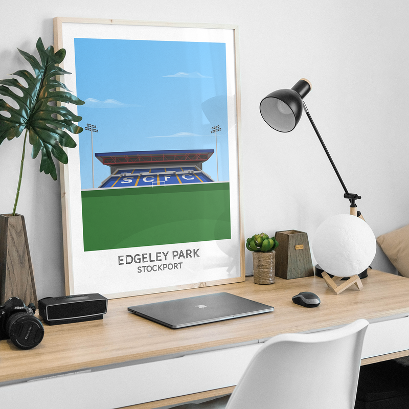 stockport county edgeley park stadium poster