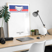 england 1982 retro kit poster print