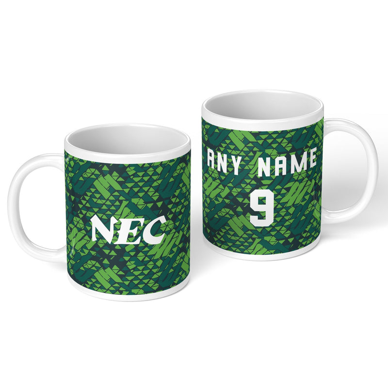 personalised everton 1990 personalised kit ceramic mug name number