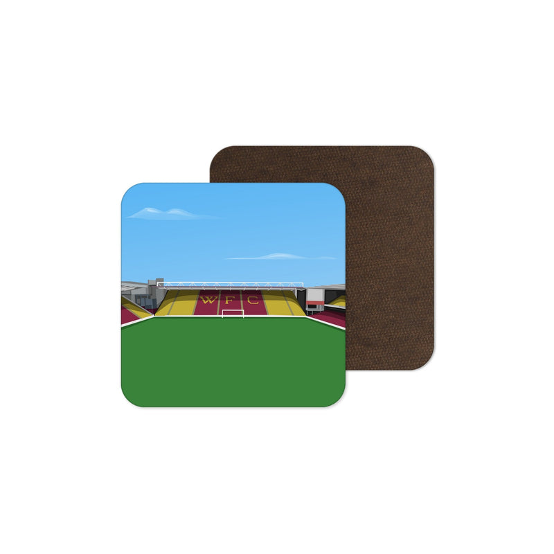 vicarage road stadium vector art coaster watford gift