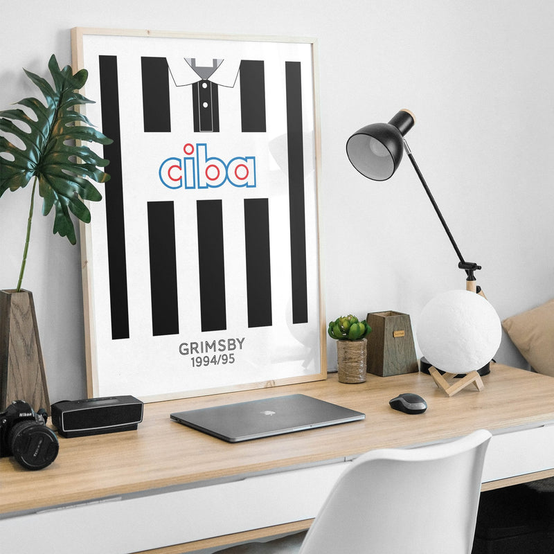 grimsby 1995 retro kit poster print
