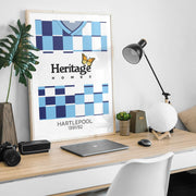 hartlepool 1991 retro kit poster print