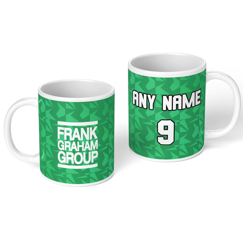 personalised hibernian 1989 personalised kit ceramic mug name number
