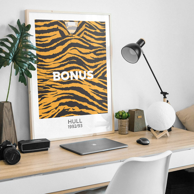 hull 1992 retro kit poster print